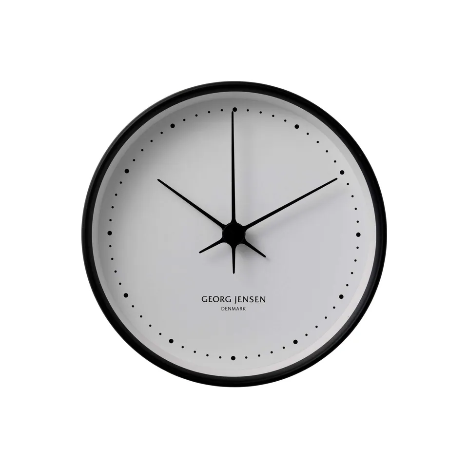georg-jensen-koppel-horloge-murale-22-cm-noire-quartz image 1