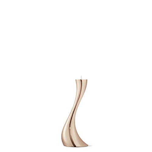 georg-jensen-cobra-bougeoir-au-sol-or-rose-40-cm-inox image 5