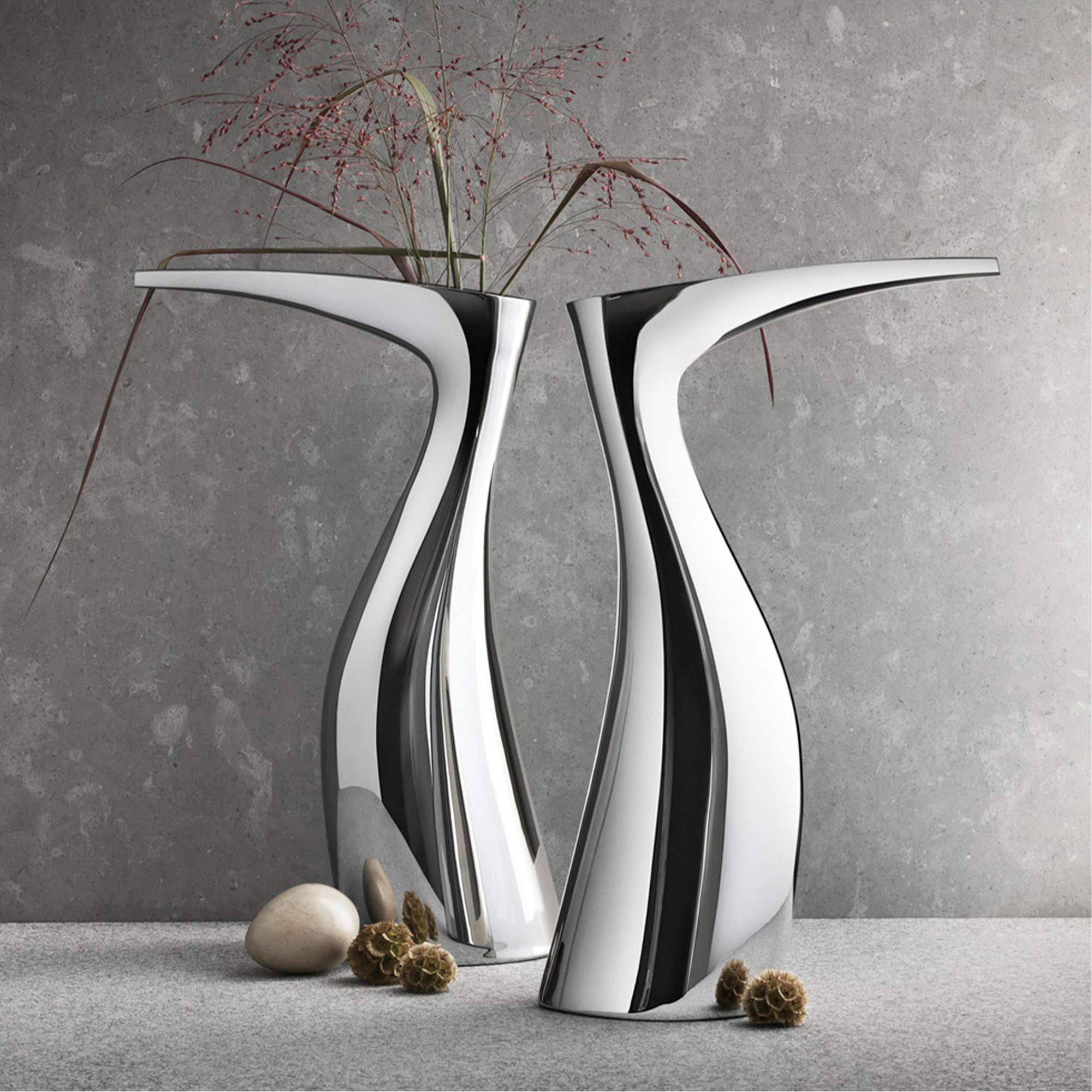 georg-jensen-arc-ibis-vase-inox-poli-40-cm image 5
