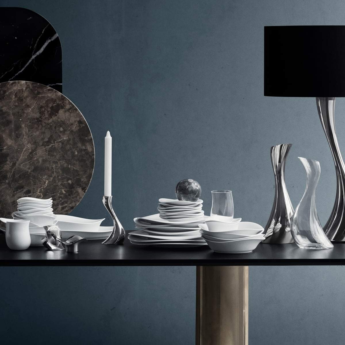 georg-jensen-cobra-bol-porcelaine-blanc-12-cm image 2