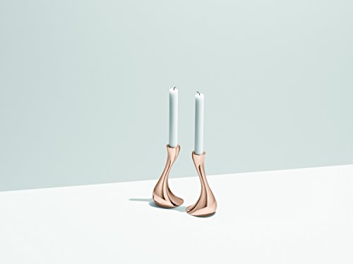 georg-jensen-cobra-bougeoir-or-rose-chandelier-s-16-cm image 7