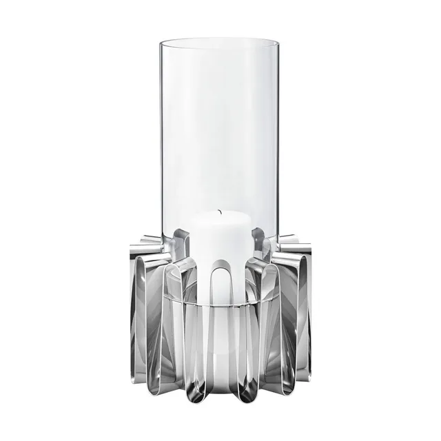 georg-jensen-frequency-lanterne-temp-te-verre-inox-38-cm image 1