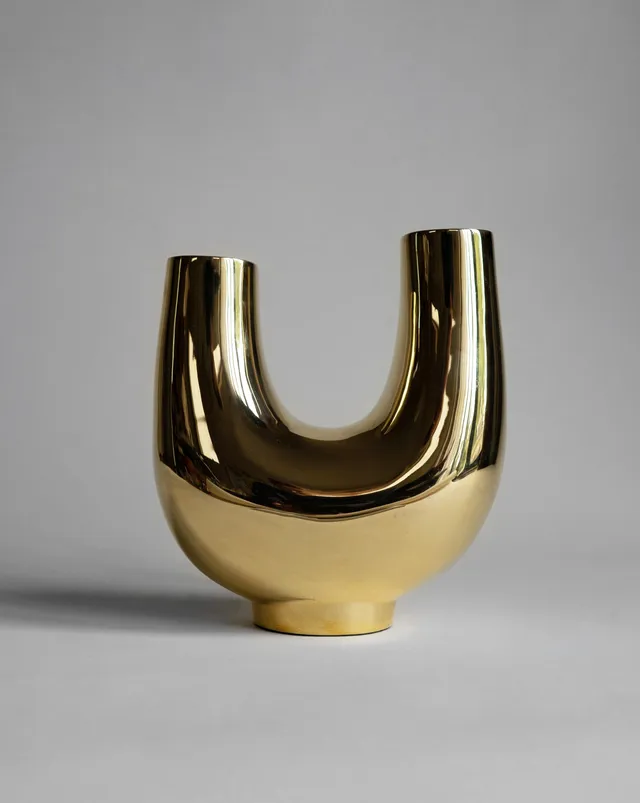 hein-studio-kazumi-vase-laiton-poli-19-5-cm image 1