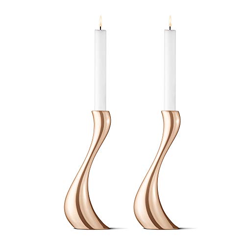 georg-jensen-cobra-2-bougeoirs-or-rose-m-200-mm image 4