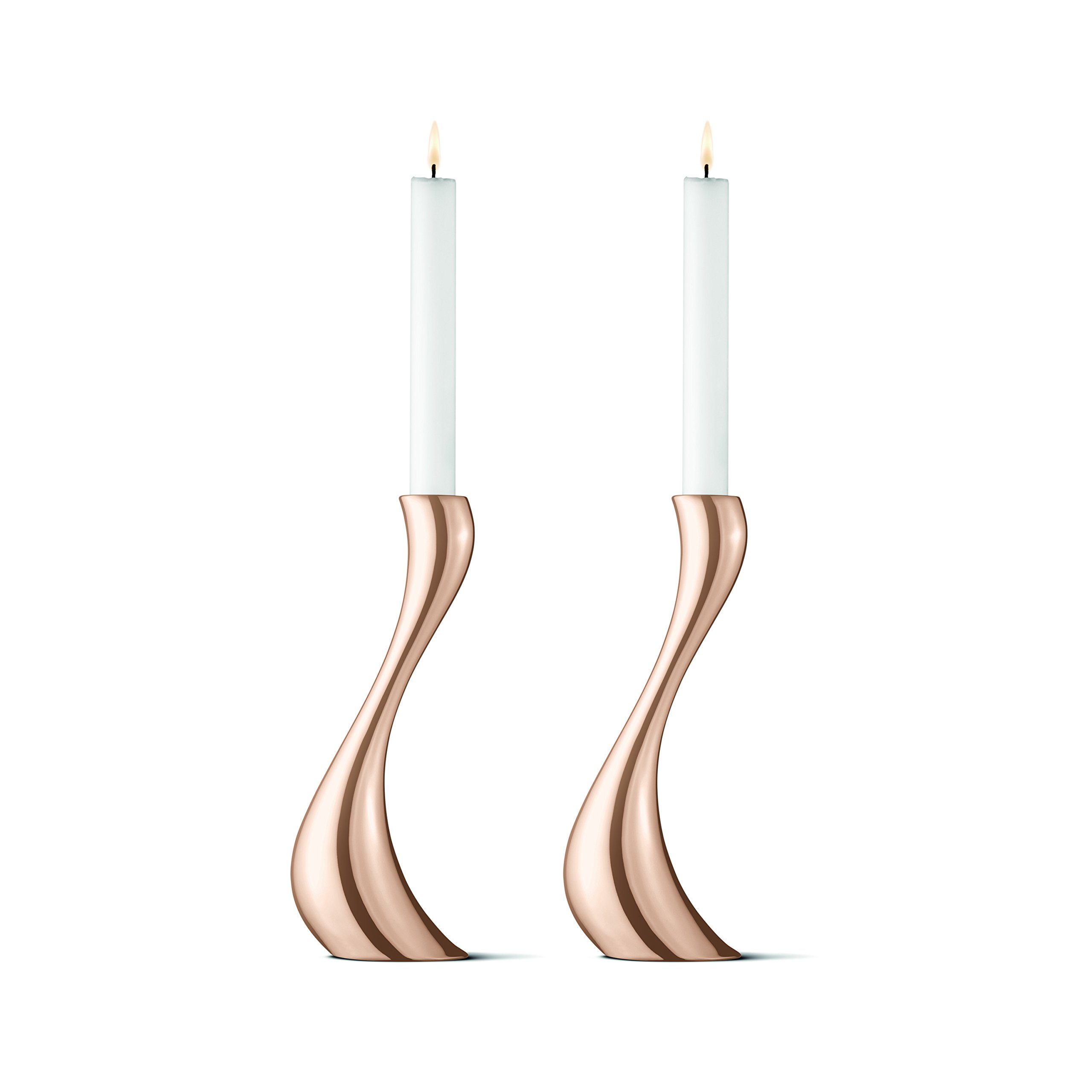 georg-jensen-cobra-bougeoir-or-rose-chandelier-s-16-cm image 5