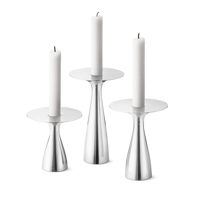 georg-jensen-alfredo-bougeoirs-inox-lot-de-3 image 1