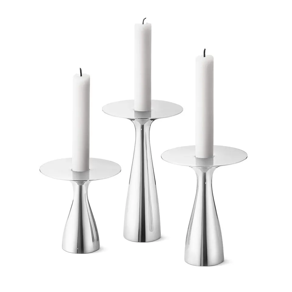 georg-jensen-alfredo-bougeoirs-inox-lot-de-3 image 1