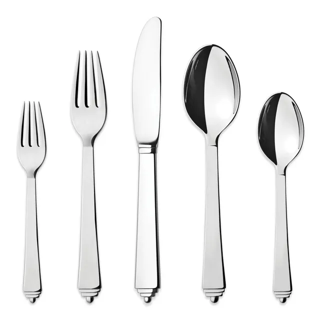 georg-jensen-pyramid-m-nag-re-5-pi-ces-couverts-inox-art-d-co image 1