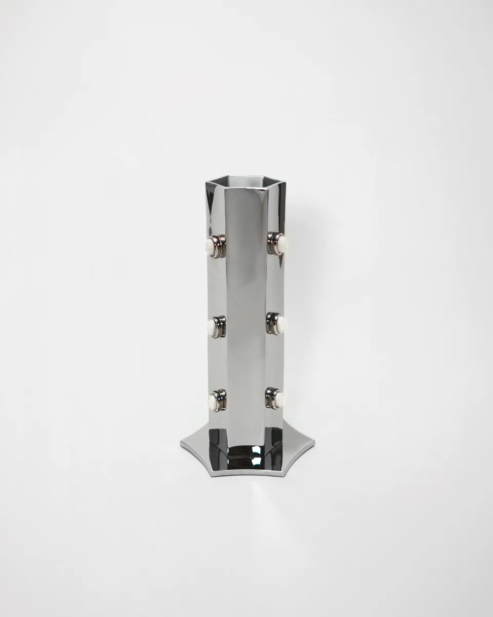 hein-studio-fleur-vase-titanium-30-cm-laiton-fait-main image 1