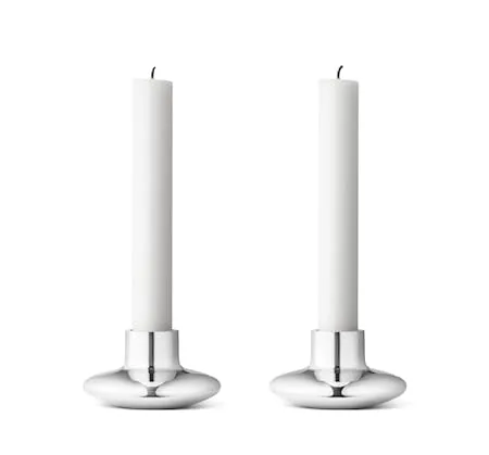 georg-jensen-koppel-bougeoir-inox-lot-de-2-bougies image 1