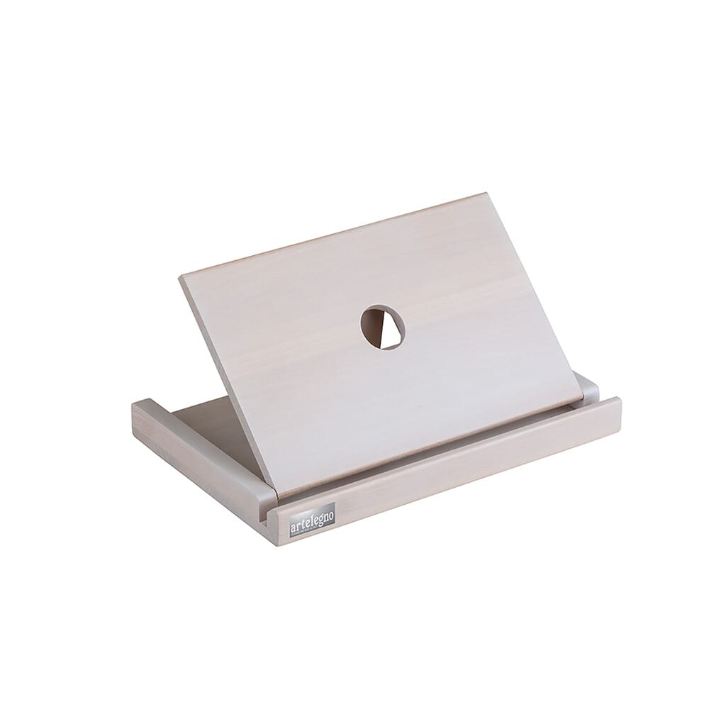 artelegno-46w-support-livre-tablette-bois-c-rus-blanc image 1
