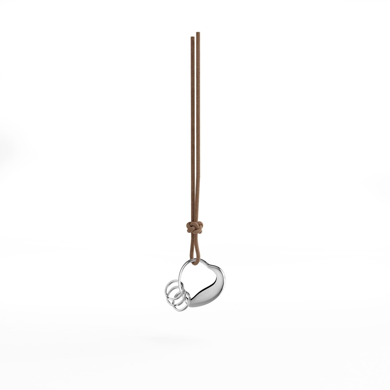 georg-jensen-heart-porte-cl-s-c-ur-acier-inoxydable-argent image 1