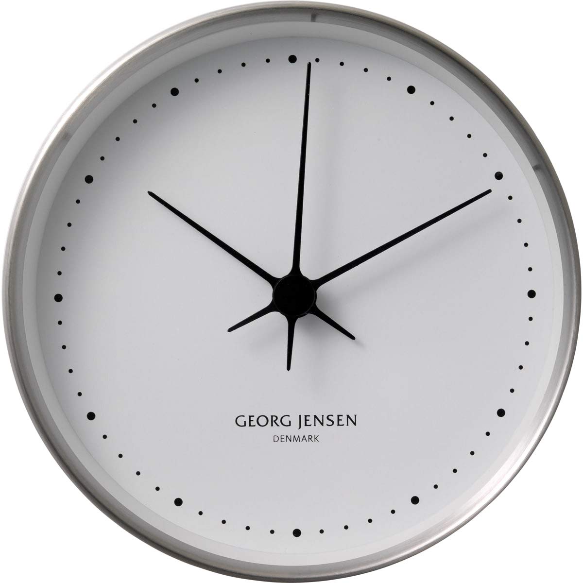 georg-jensen-koppel-horloge-murale-noire-quartz-22-cm image 1