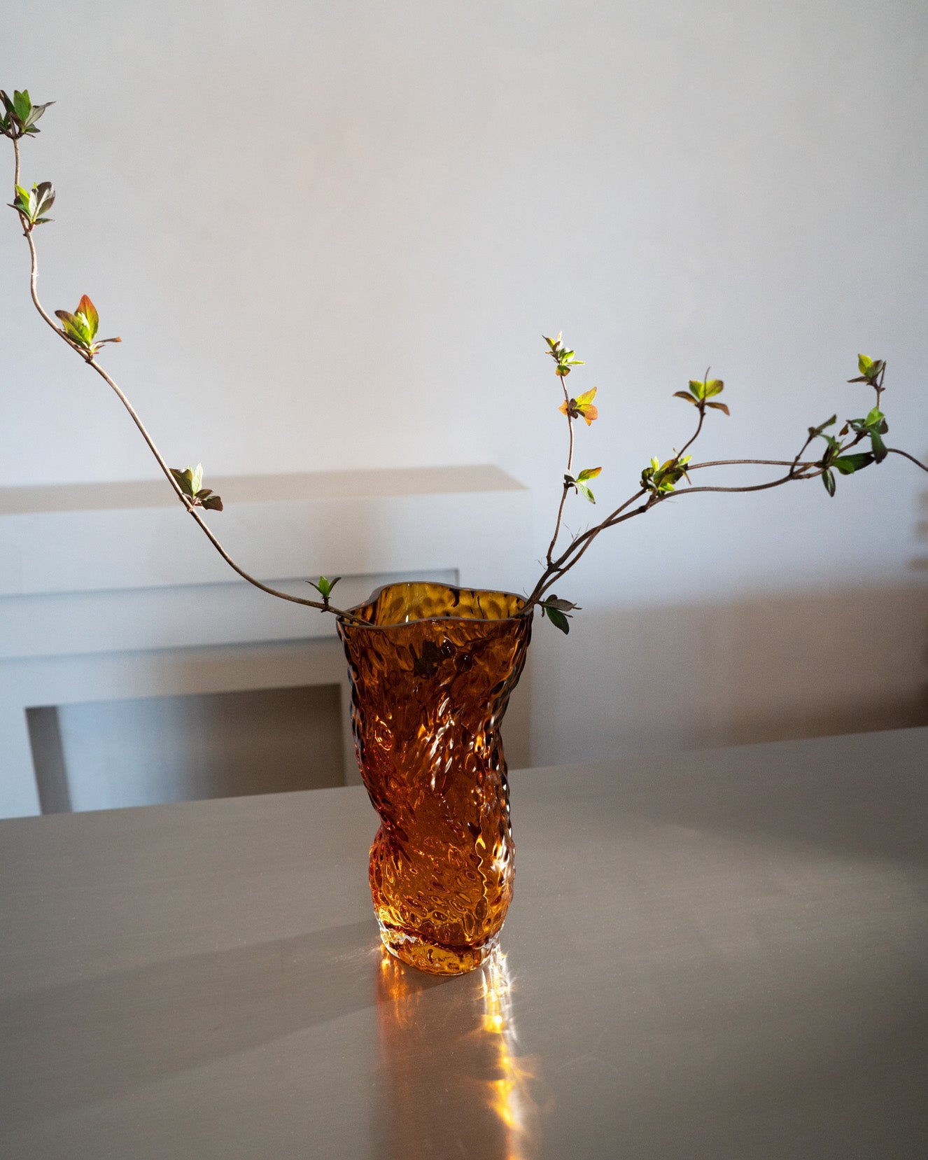 hein-studio-ostrea-vase-en-verre-ambre-30-cm image 3