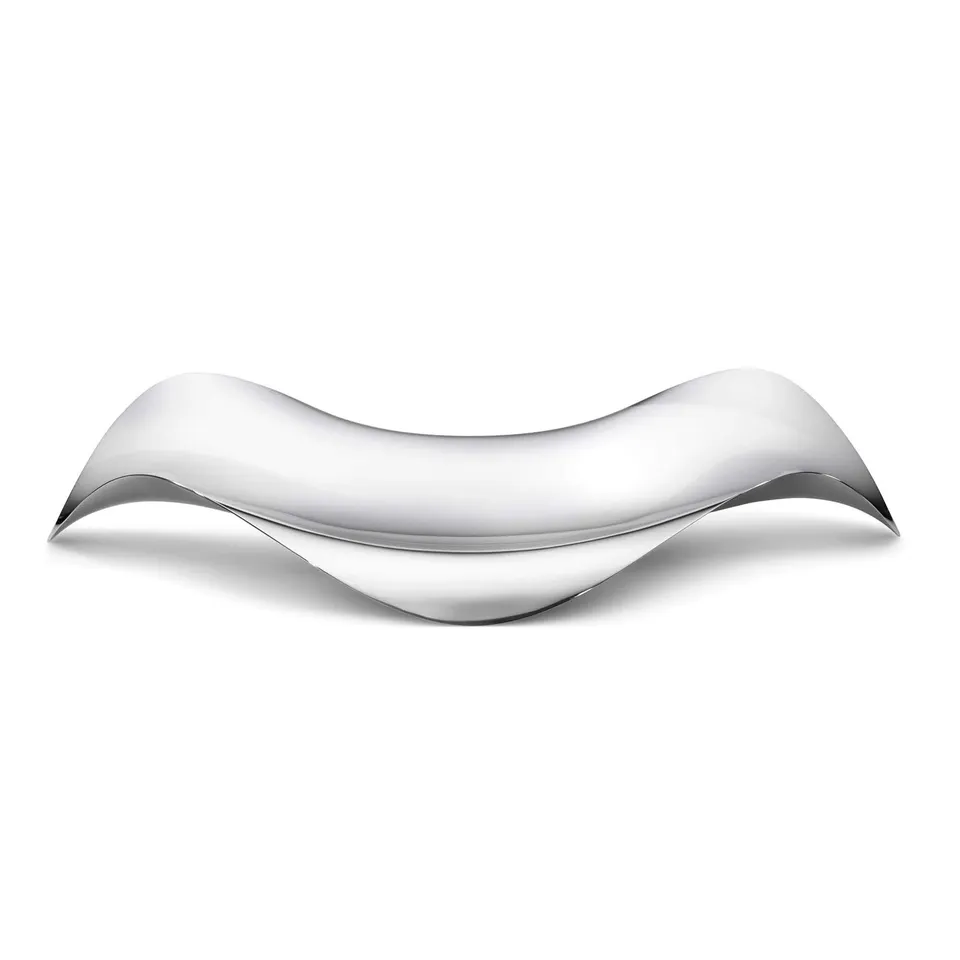 georg-jensen-cobra-plateau-ovale-inox-poli-d-coratif image 1