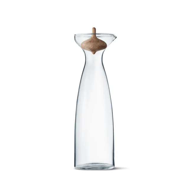 georg-jensen-alfredo-carafe-verre-1-l-bouchon-ch-ne image 1