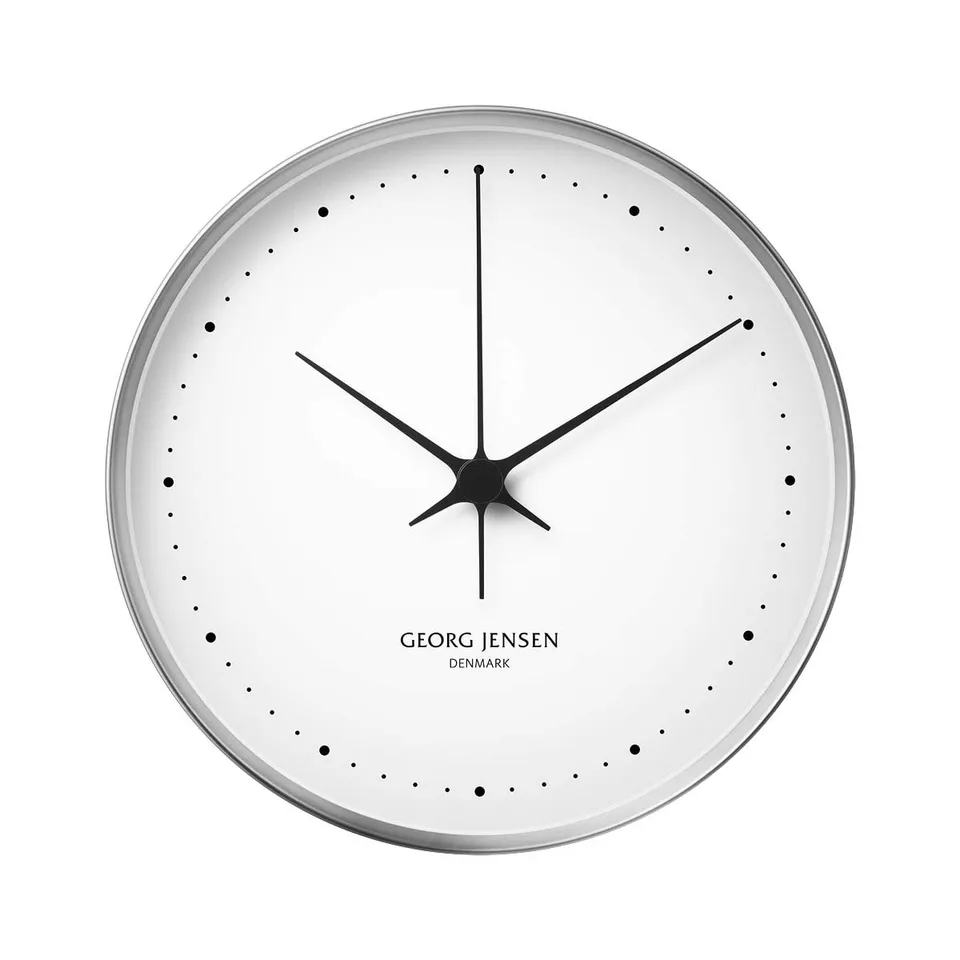 georg-jensen-koppel-horloge-murale-blanche-inox-30-cm-quartz image 1