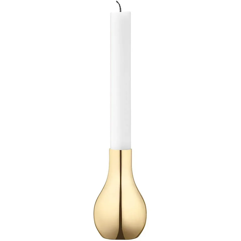 georg-jensen-cafu-porte-bougie-acier-inoxydable-dor-grande image 1