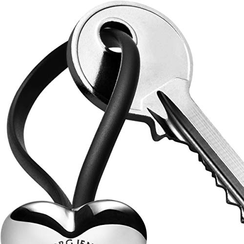 georg-jensen-heart-porte-cl-s-c-ur-noir-acier-inoxydable image 8