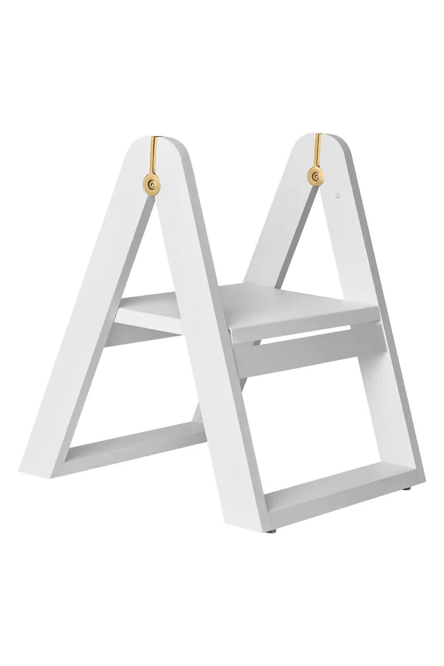 gejst-reech-ladder-marchepied-blanc-pliable-acier image 1