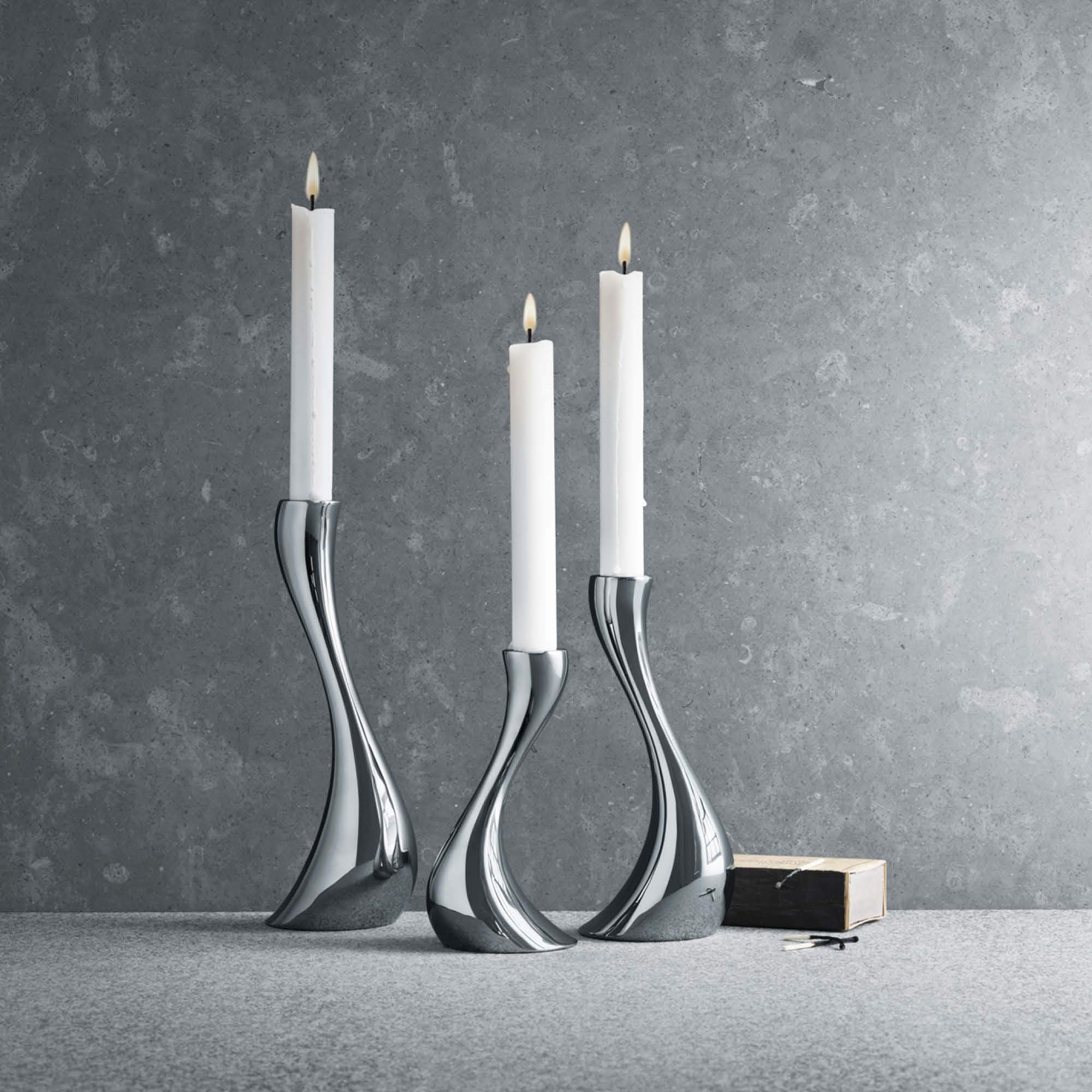 georg-jensen-cobra-bougeoir-inox-lot-de-3-miroir image 5