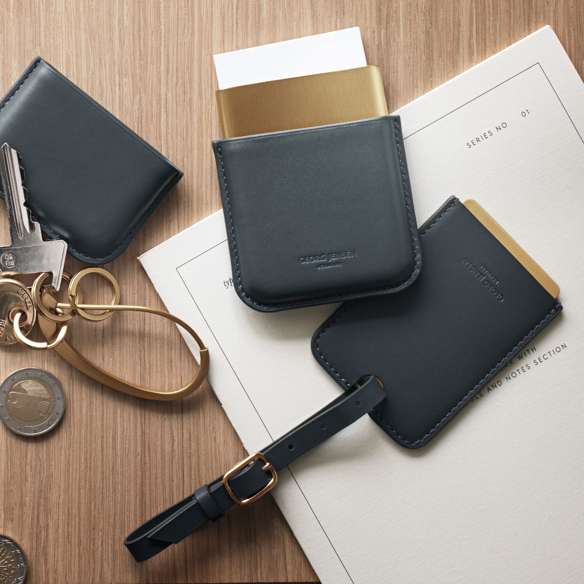 georg-jensen-shades-porte-cartes-de-visite-cuir-bleu-laiton image 5
