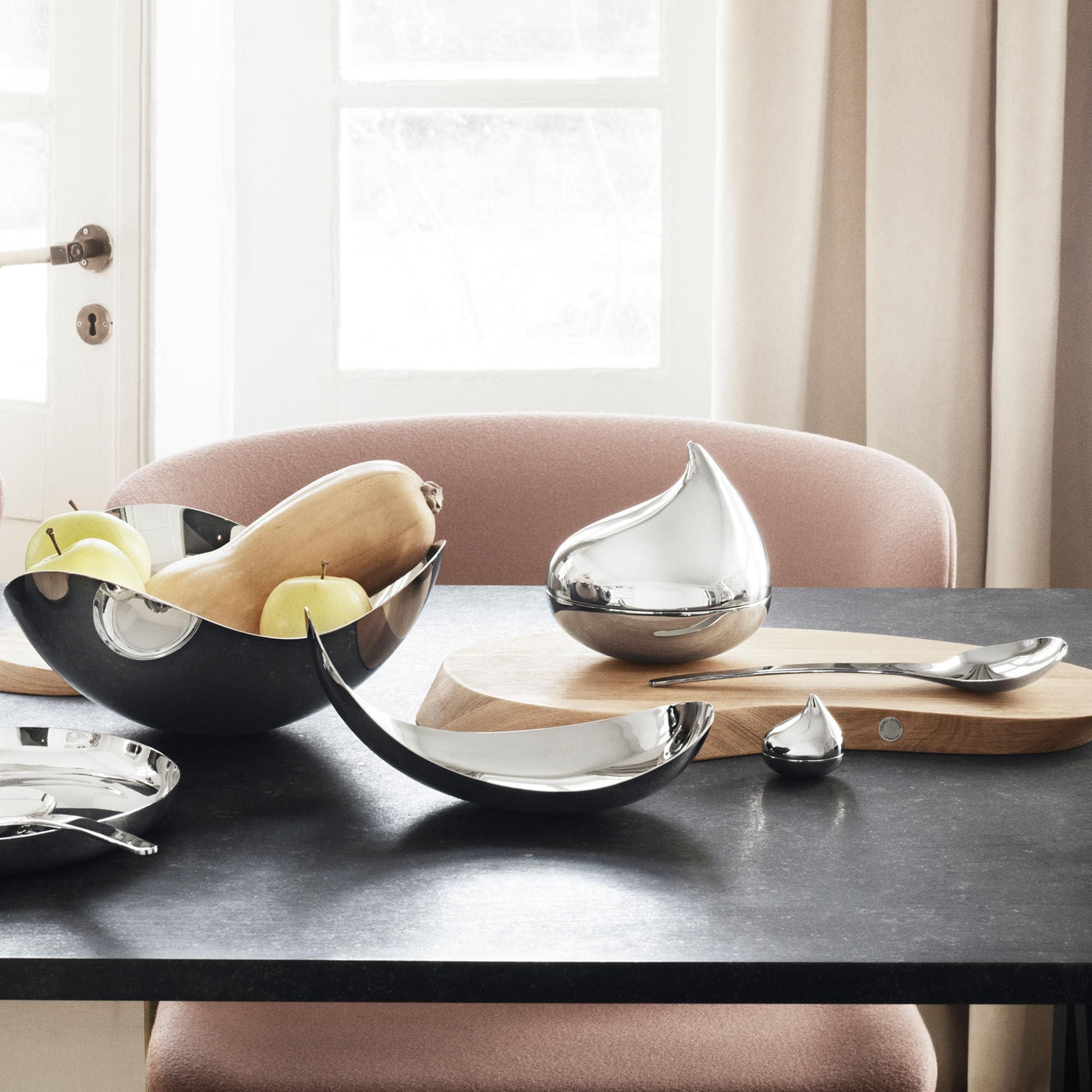 georg-jensen-bernadotte-plat-feuille-inox-miroir-19-cm-acier image 4