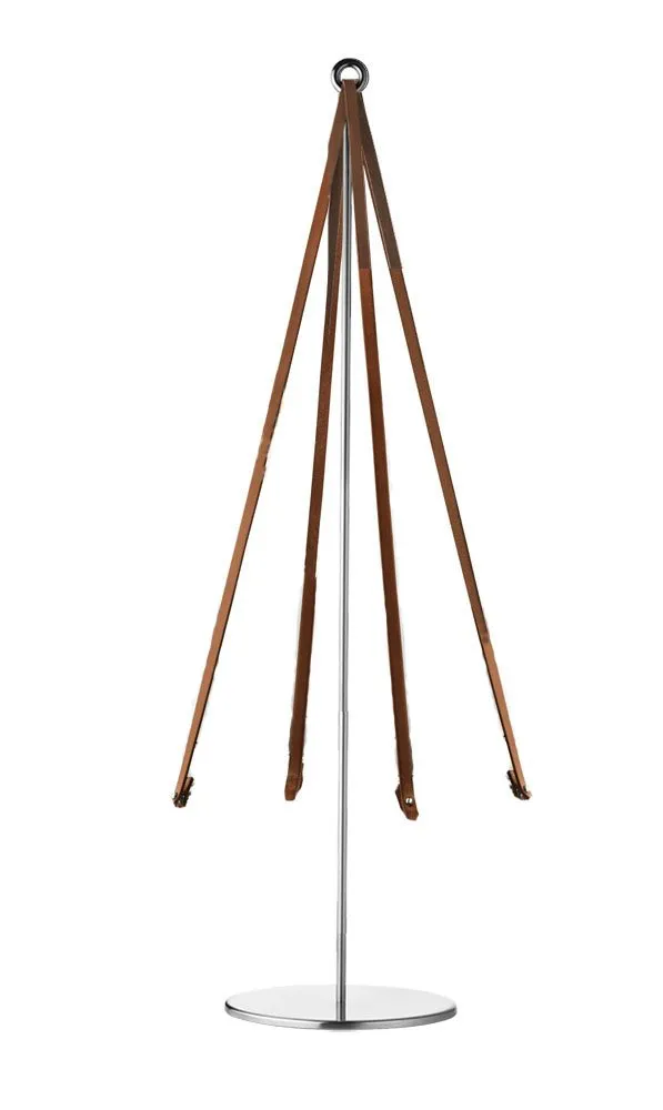 georg-jensen-season-extension-bougeoir-inox-et-cuir-60-8-cm image 1