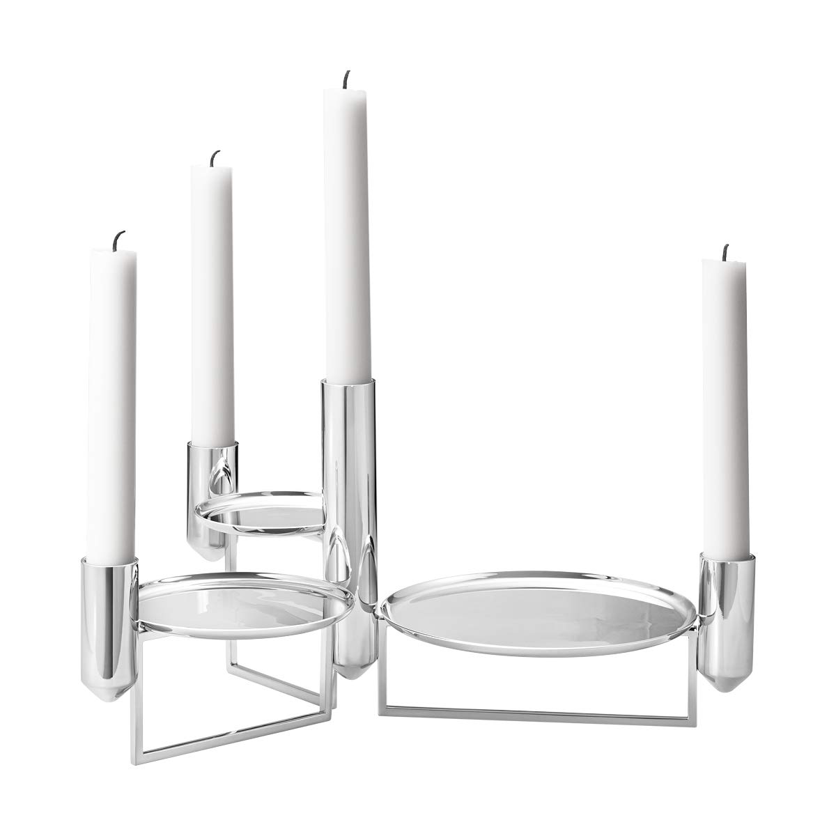 georg-jensen-tunes-bougeoir-plateau-inox-miroir-4-bougies image 1