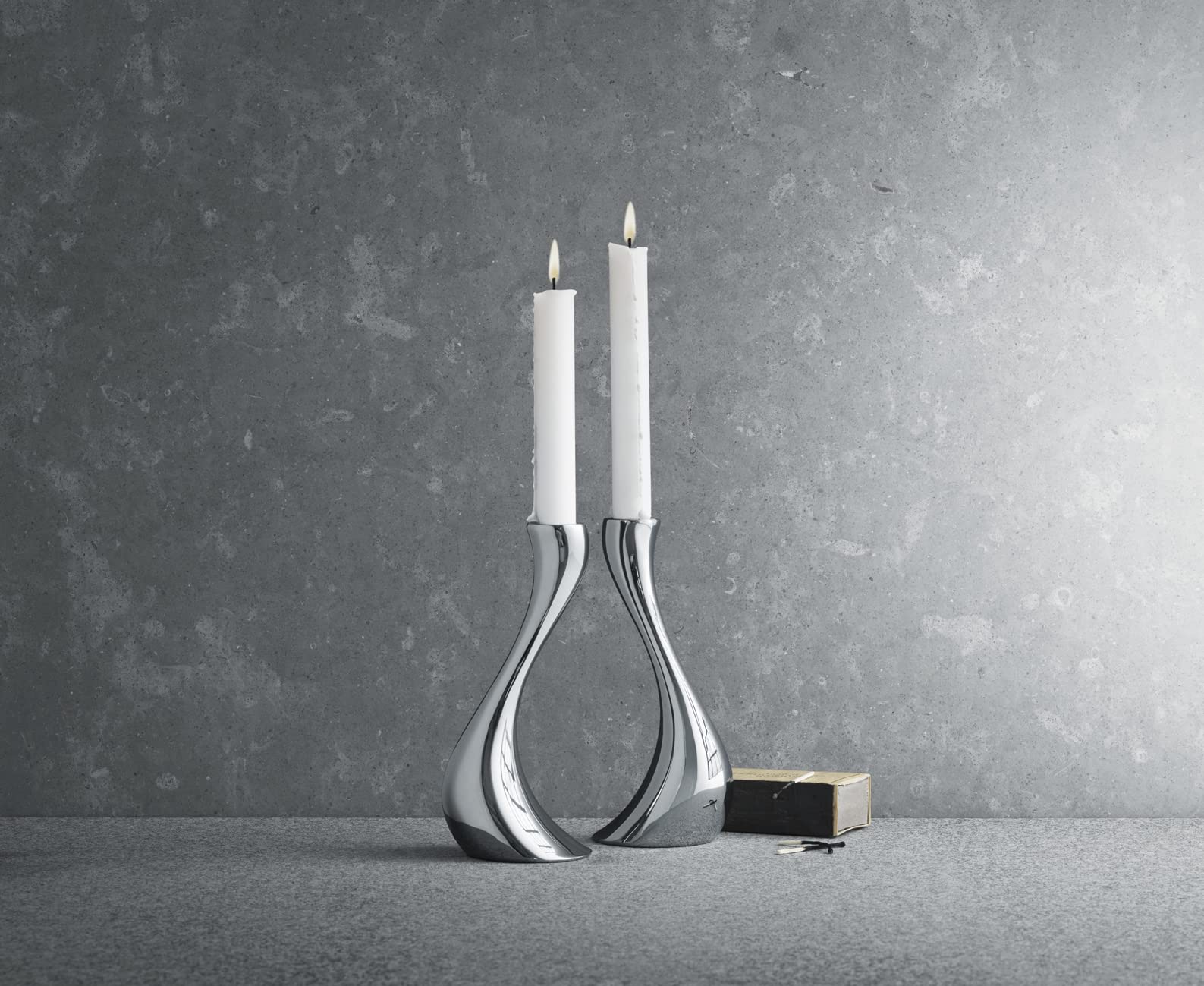 georg-jensen-koppel-cobra-bougeoir-acier-inoxydable-moyen image 2