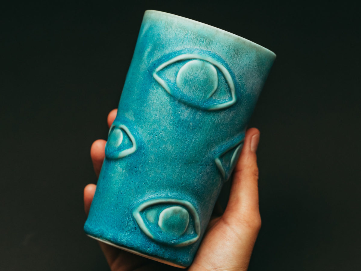 c-cile-charroy-big-eyes-mug-xl-porcelaine-turquoise-mat image 2