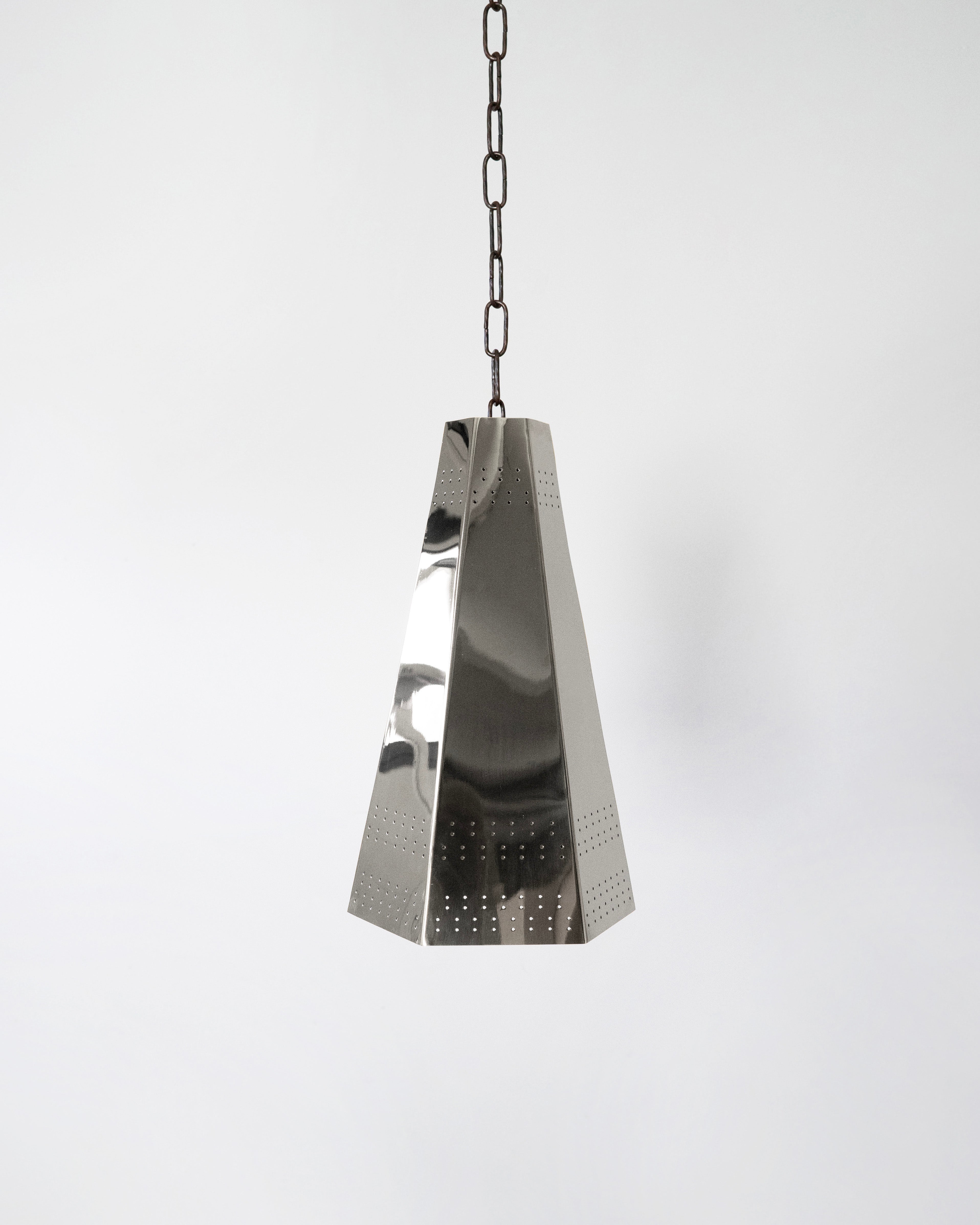 hein-studio-bowie-suspension-acier-poli-e14-plafond image 1