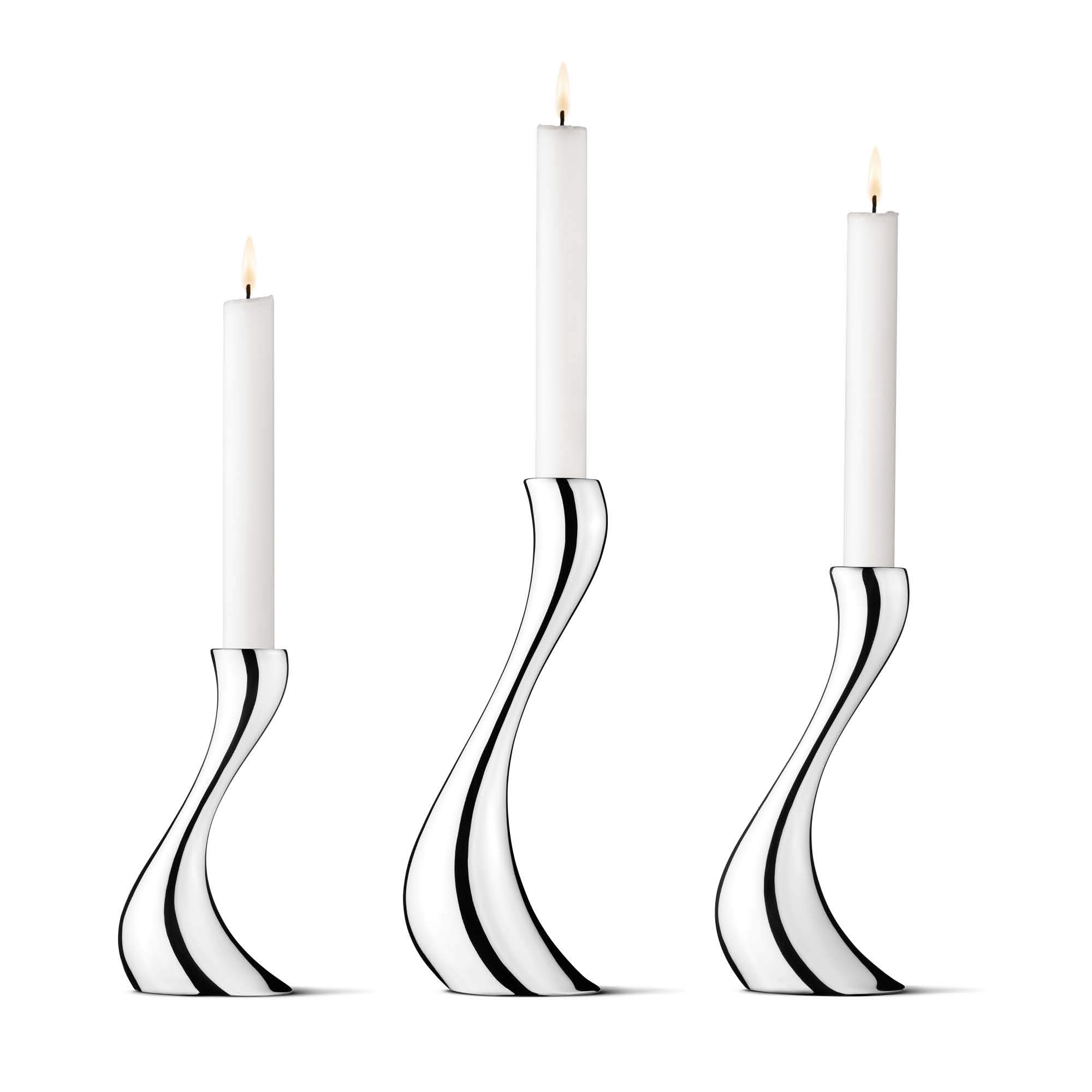 georg-jensen-cobra-bougeoir-inox-lot-de-3-miroir image 1
