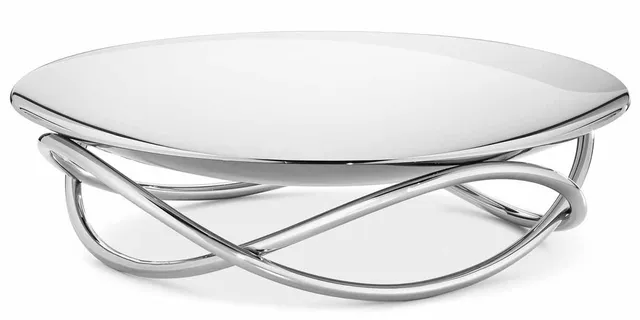 georg-jensen-glow-bol-plat-inox-27-cm-plaqu-or image 1