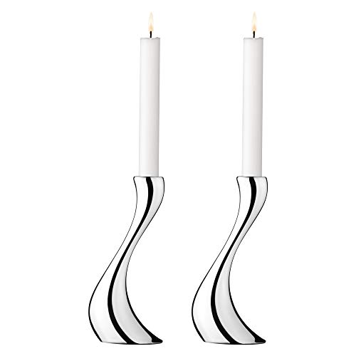 georg-jensen-cobra-bougeoir-inox-lot-de-2-miroir-20-cm image 7