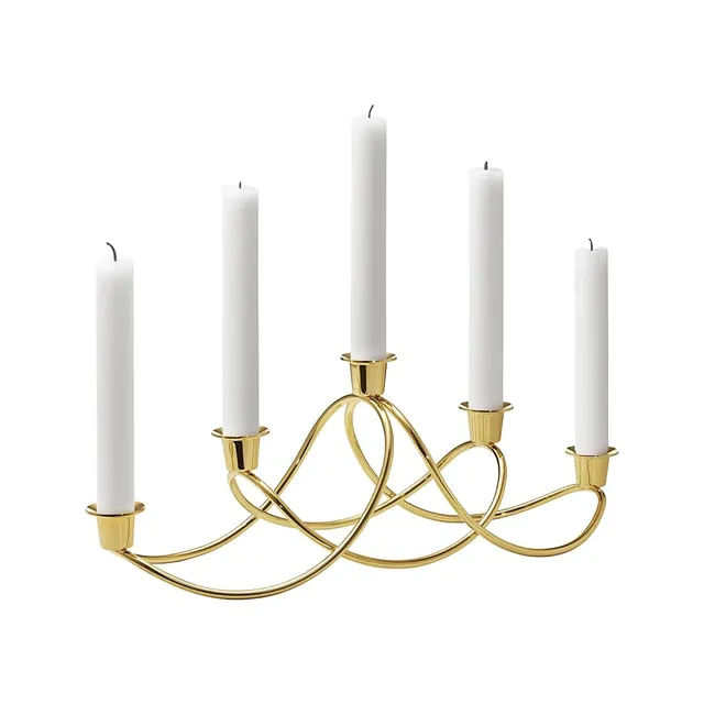 georg-jensen-harmony-bougeoir-dor-5-bougies-41-9-cm image 1