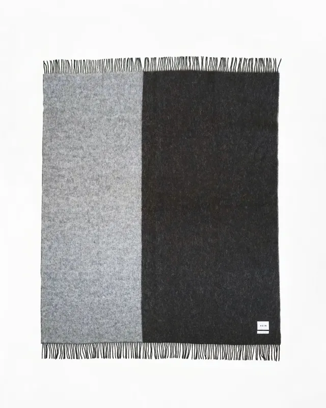 hein-studio-elin-plaid-laine-marron-140x180-cm-pais image 1