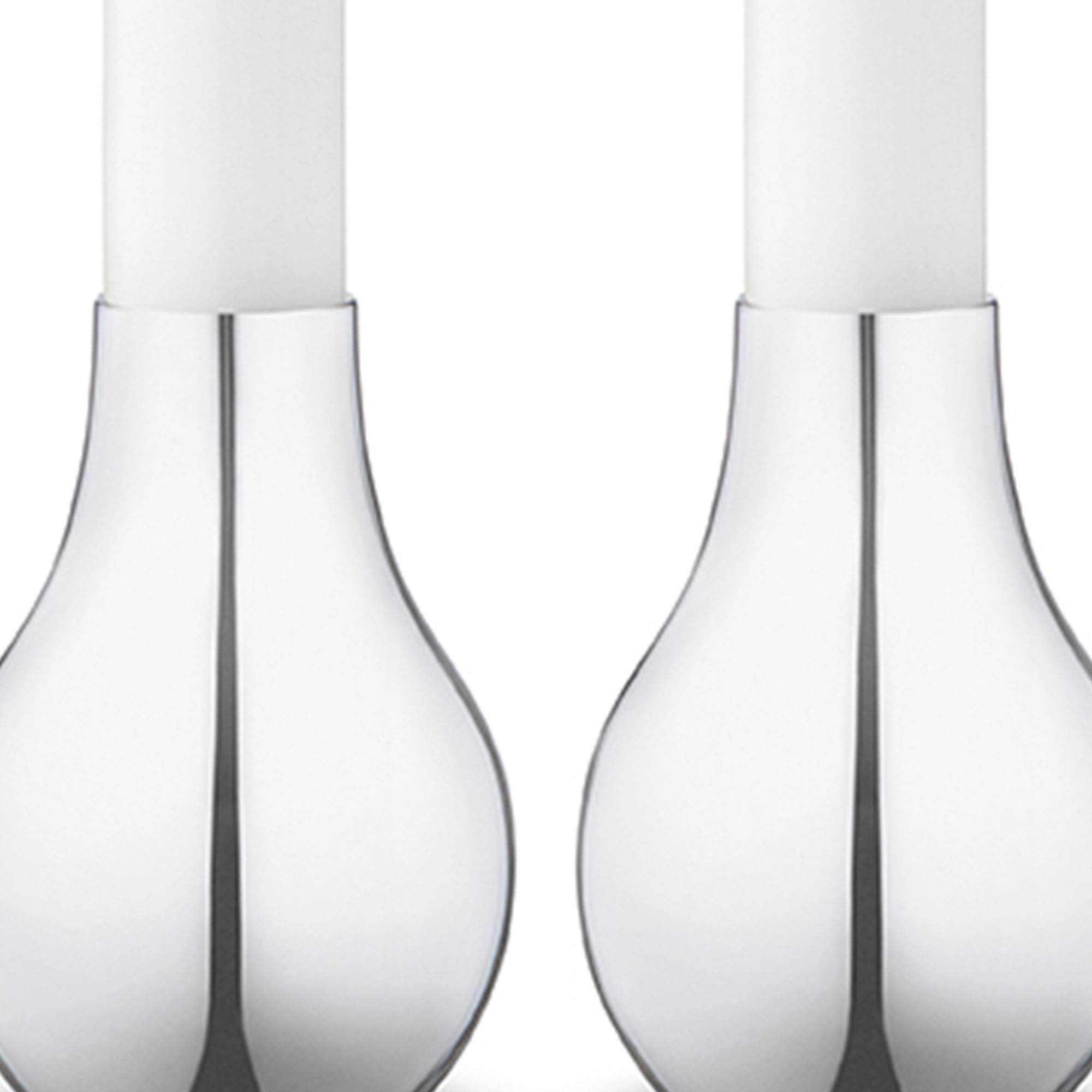 georg-jensen-cafu-bougeoir-inox-poli-taille-m-lot-de-2 image 2