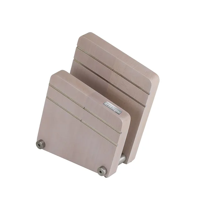 artelegno-09w-porte-couteaux-double-h-tre-blanchi image 1