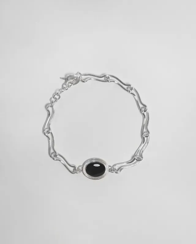 hein-studio-de-la-mer-collier-argent-onyx-noir image 1