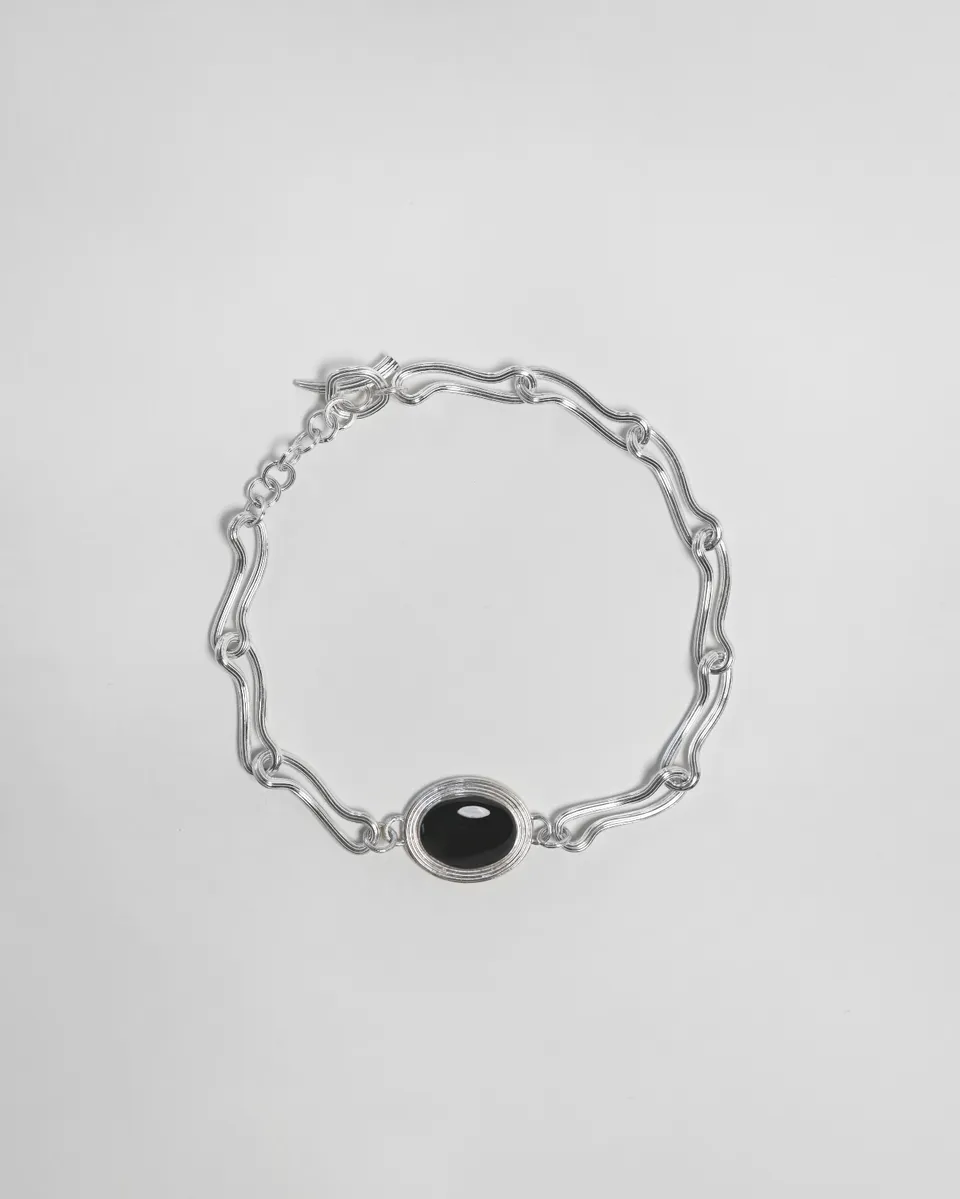hein-studio-de-la-mer-collier-argent-onyx-noir image 1