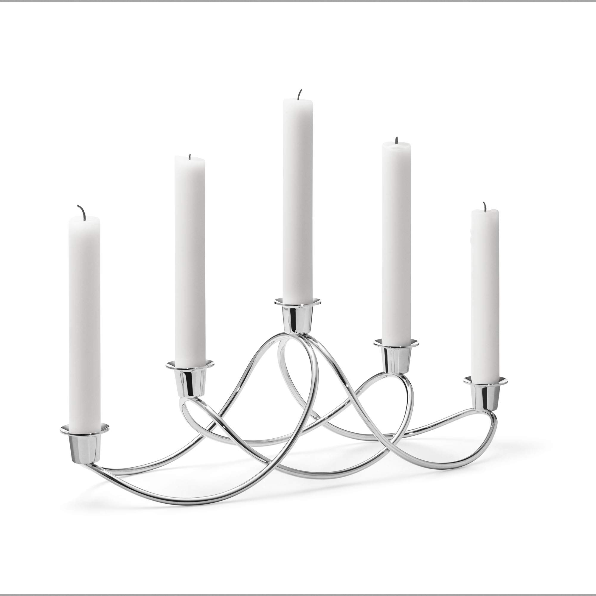 georg-jensen-harmony-bougeoir-5-bougies-inox-argent-41-9-cm image 1