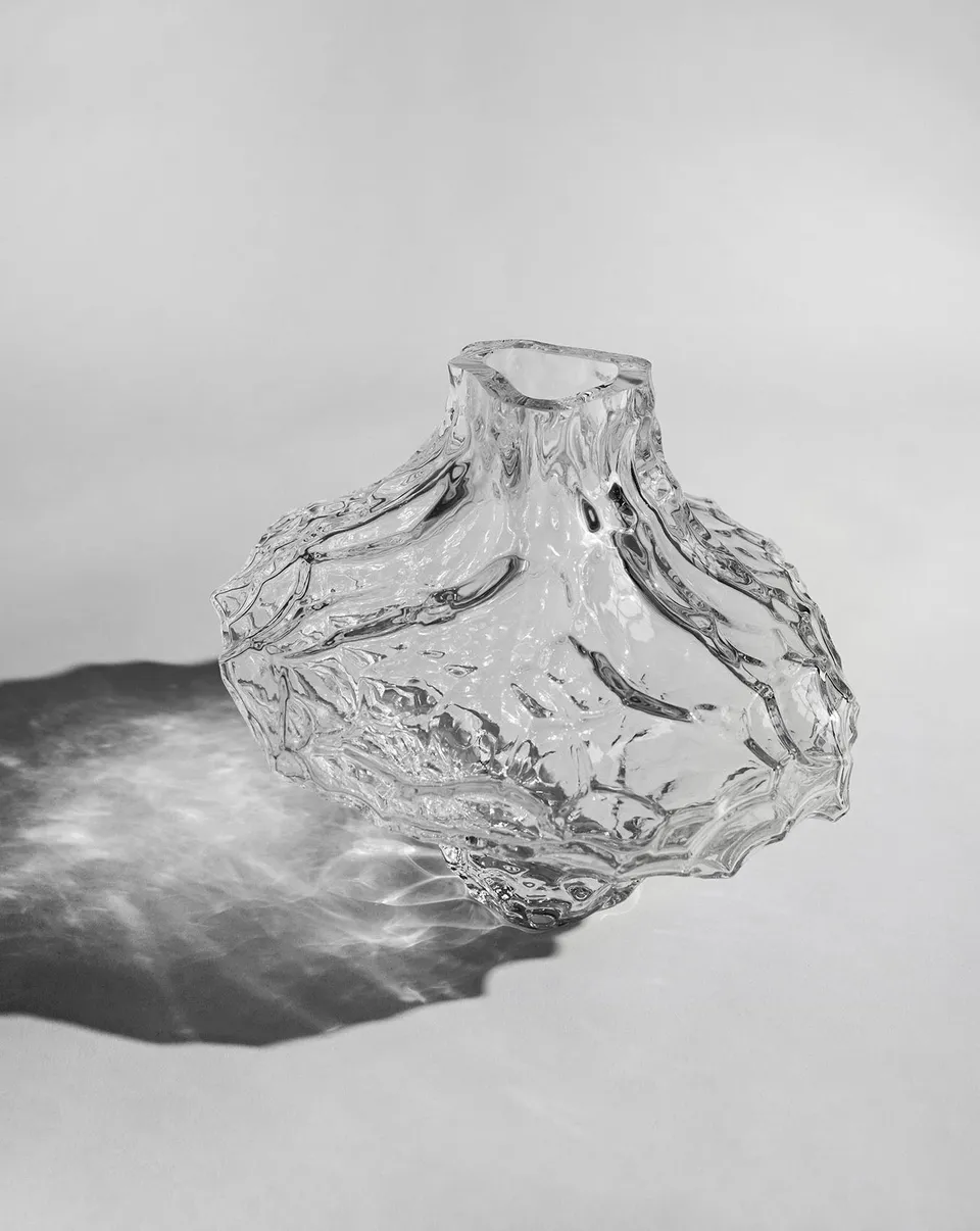 hein-studio-canyon-vase-verre-transparent-large-23-cm image 1