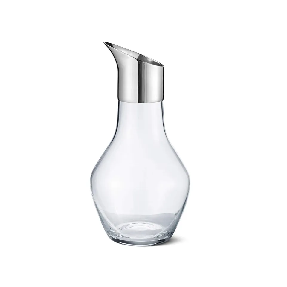 georg-jensen-sky-carafe-eau-verre-inox image 1