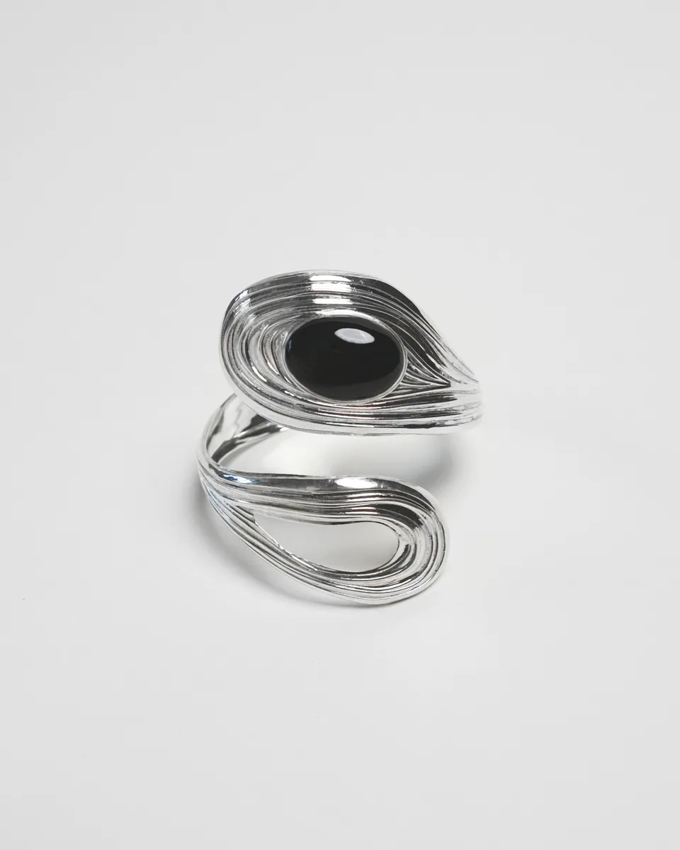 hein-studio-de-la-mer-bracelet-spirale-onyx-noir image 1