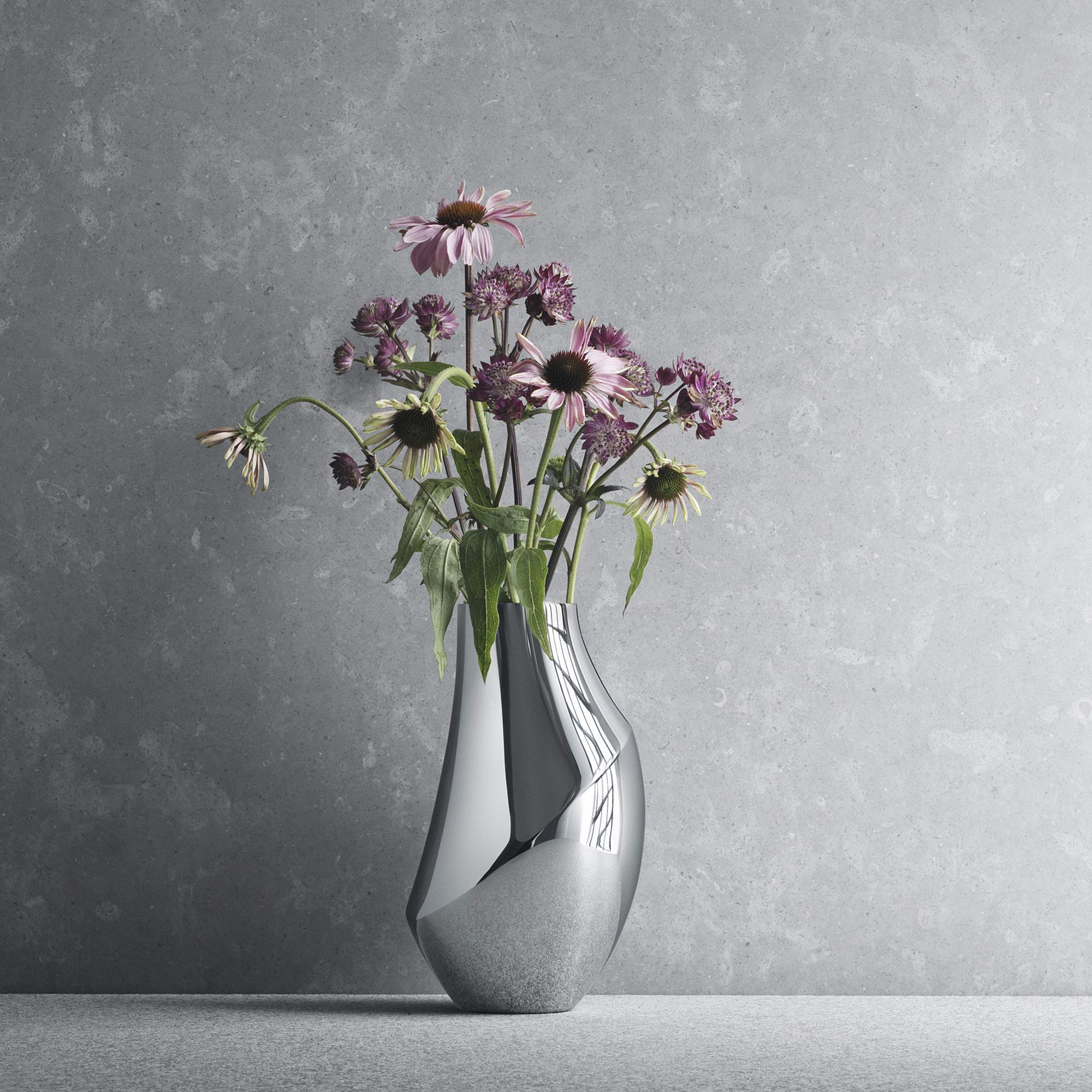 georg-jensen-flora-vase-acier-inoxydable-taille-m-23-cm image 4