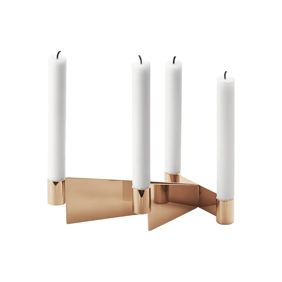 georg-jensen-arc-plateau-bougie-acier-inoxydable-19-5-cm image 1