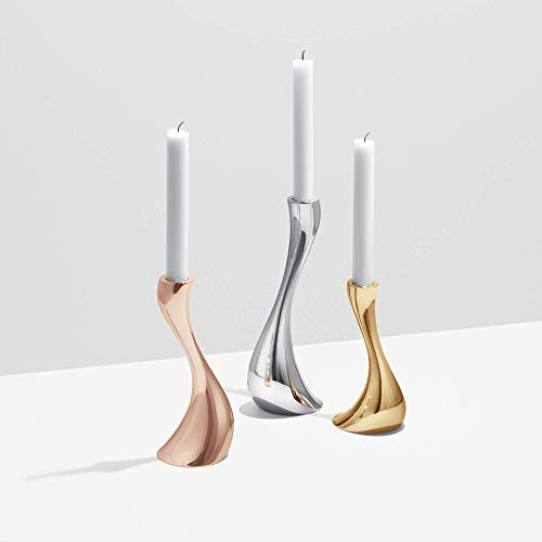 georg-jensen-cobra-lot-3-bougeoirs-dor-s-s-m-l image 7