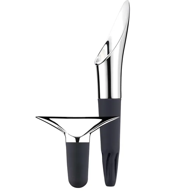 georg-jensen-wine-bar-set-vin-verseur-bouchon-inox image 1