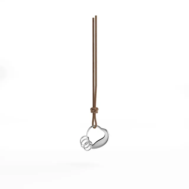 georg-jensen-heart-porte-cl-s-c-ur-acier-inoxydable-argent image 1